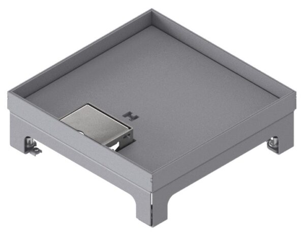 Produktbild UBD 217 161  -  Schwerlast-Unterflur-Bodendose UBD 210 small inkl. Deckel mit Kante, geschlossen, 16mm Vertiefung und 1 Schnura.
